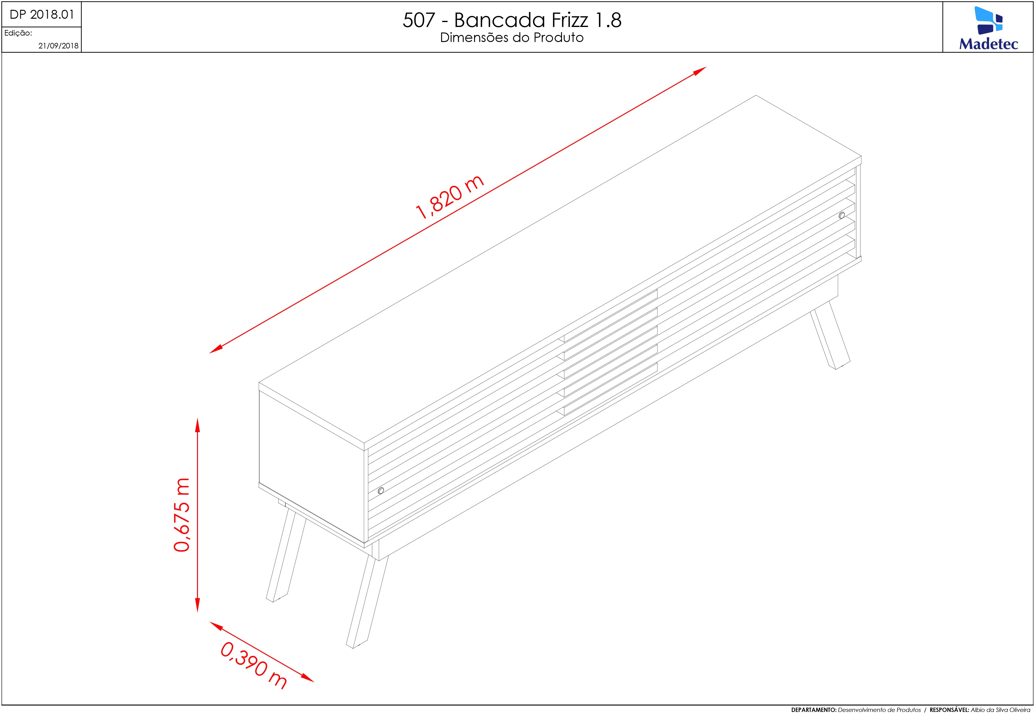 Mueble para TV tipo bufetera con espacio de guardado Frizz 180 cm (75")