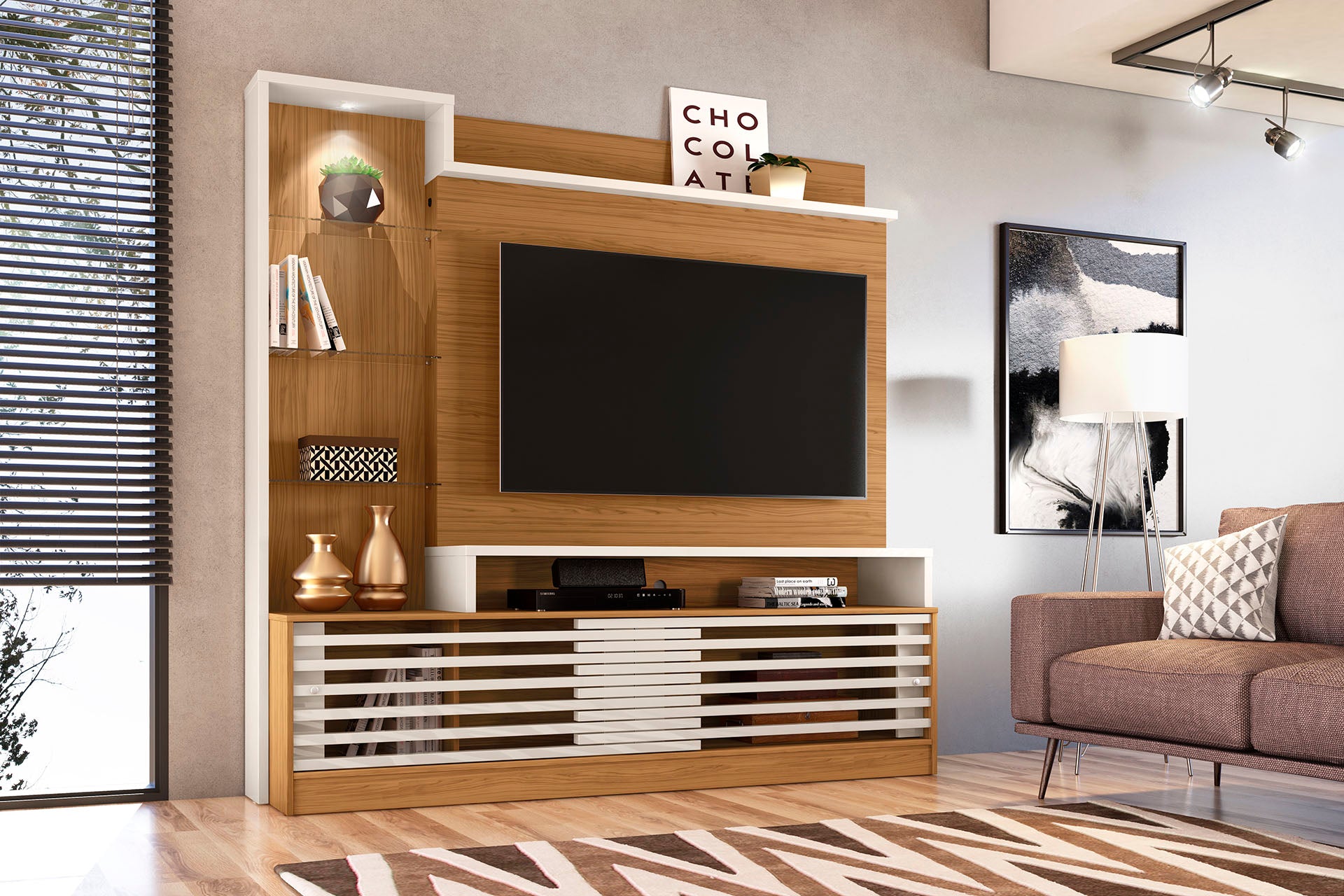Mueble para TV tipo centro de entretenimiento Frizz Prime (55 pulgadas)