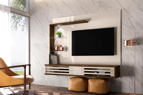 Diseña tu espacio de entretenimiento con estos muebles para pantallas grandes