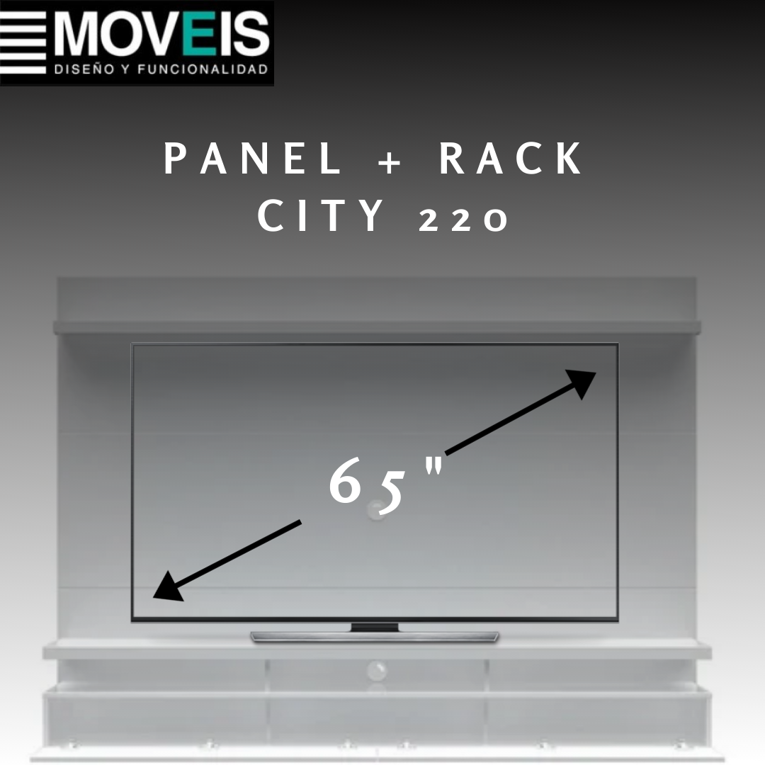 Panel para TV colgante City 180 cm (75")