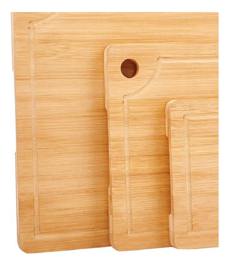 Venta de Set 3 Tablas de Bambú para Picar o Cortar